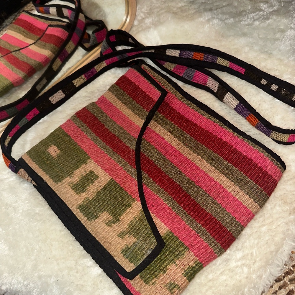 Boho Striped Multicolor Crossbody Bag